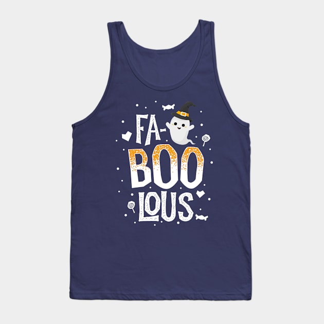 Faboolous Halloween T-Shirt Cute Ghost Outfit Mama Costume Tank Top by 14thFloorApparel